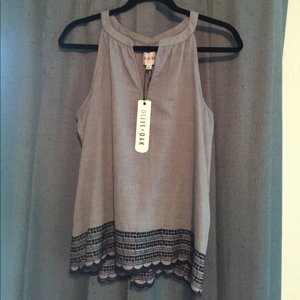 Olive and Oak denim blue tank